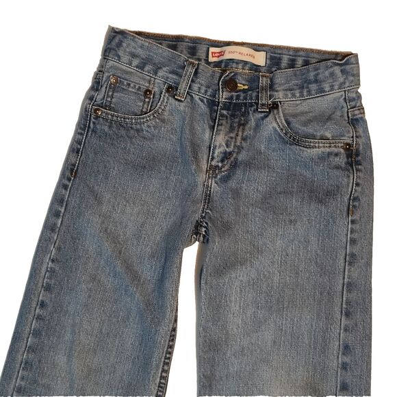 Levis 550 Relaxed Fit Jeans Boys Size 10 Reg 25x25 Casual Outdoors Dark Wash - Picture 2 of 8